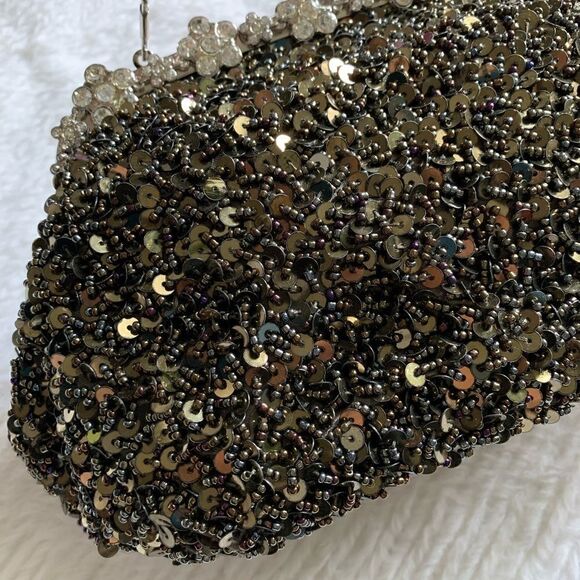New Gorgeous Vintage Evening Bag With Sequins & Beads - Picture 8 of 11